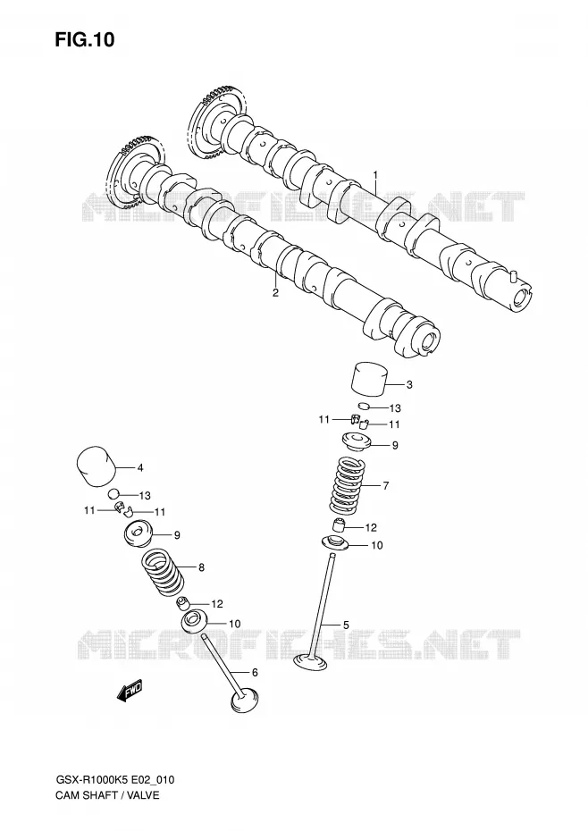 NOKKENAS - VALVES Suzuki MOTO 1000 GSX-R 2006  GSX-R1000K6(E2)