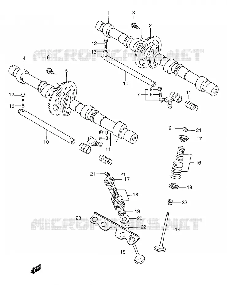 NOKKENAS - VALVES Suzuki MOTO 1200 BANDIT 1996  GSF1200T(E2)