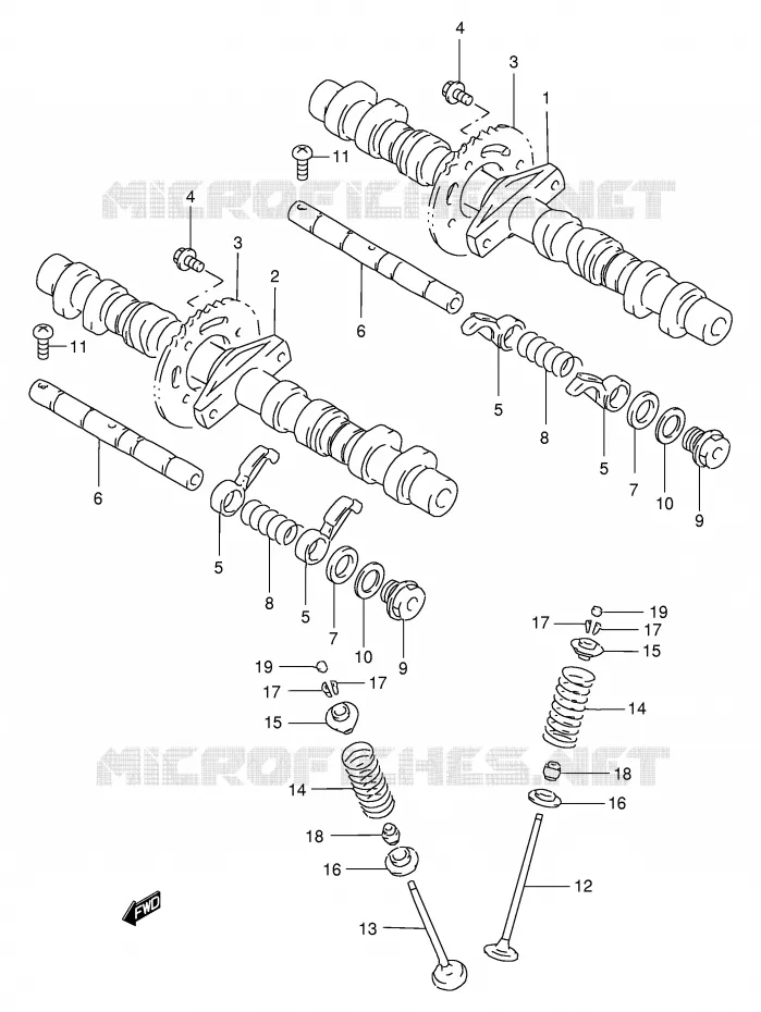 NOKKENAS - VALVES Suzuki MOTO 400 GSX-R 1990  GSX-R400RL(E30)