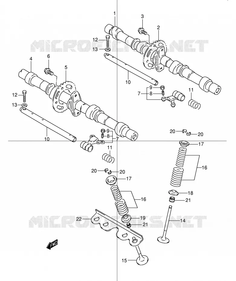 NOKKENAS - VALVES Suzuki MOTO 600 BANDIT 2004  GSF600SUK4(E2)
