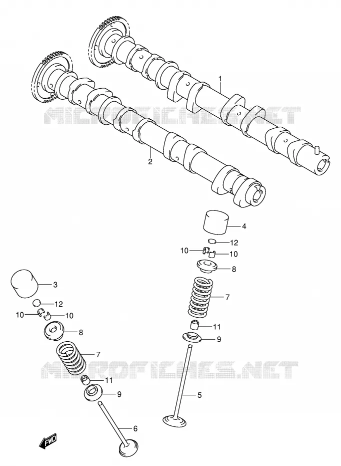 NOKKENAS - VALVES Suzuki MOTO 600 GSX-R 2003  GSX-R600ZK3(E2)