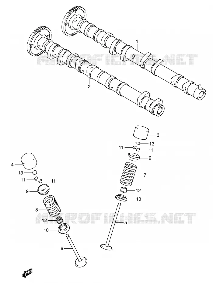 NOKKENAS - VALVES Suzuki MOTO 600 GSX-R 2005  GSX-R600U3K5(E2)