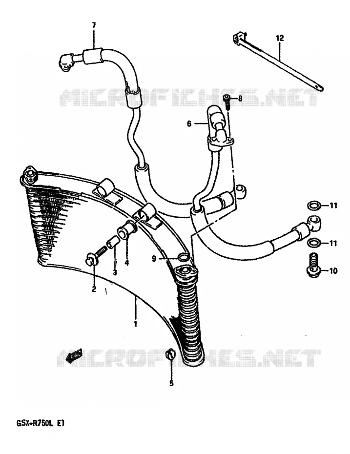 OLIE KOELER (MODELE L) Suzuki MOTO 750 GSX-R 1988  GSX-R750J(J/K/L)