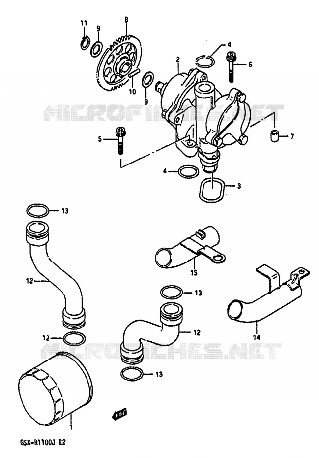 OLIEPOMP Suzuki MOTO 1100 GSX-R 1986  GSX-R1100G(G/H/J)