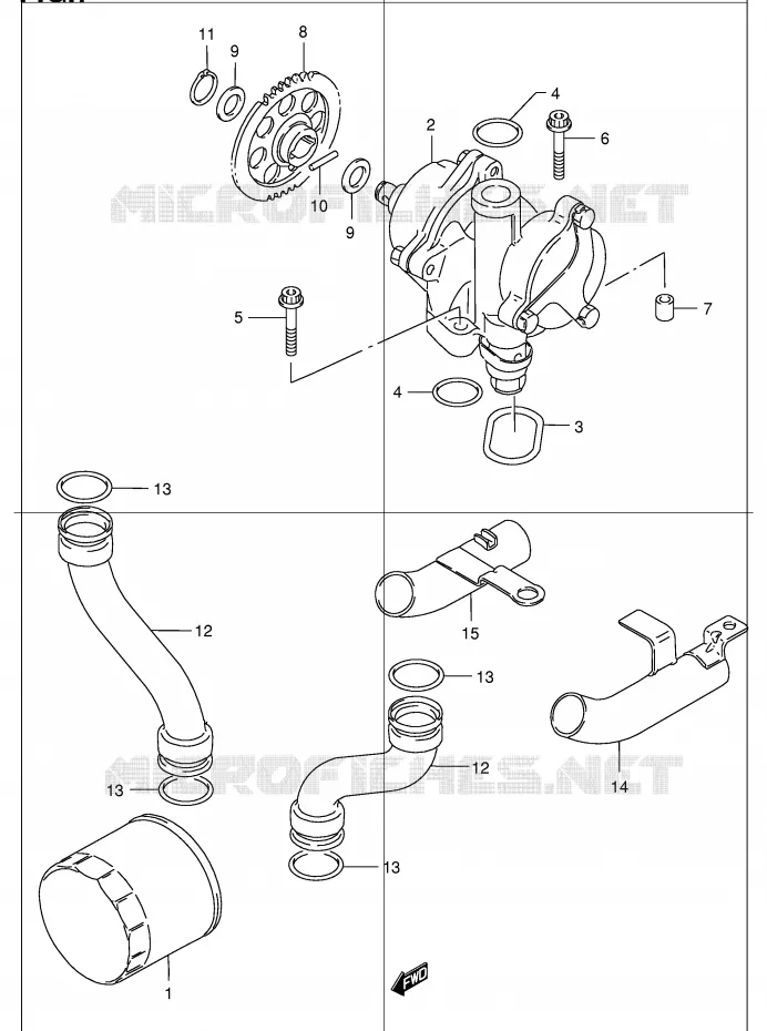 OLIEPOMP Suzuki MOTO 1200 BANDIT 2005  GSF1200ZK5(E2)