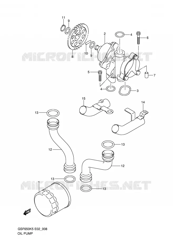 OLIEPOMP Suzuki MOTO 650 BANDIT 2006  GSF650UAK6(E2)