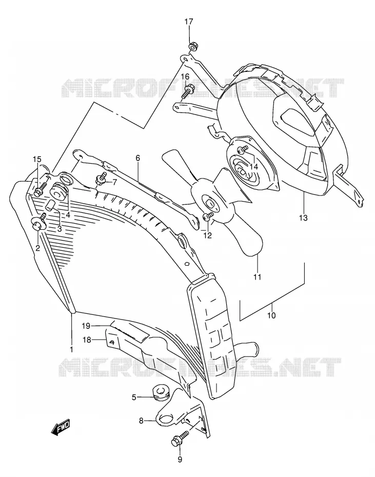 RADIATOR Suzuki MOTO 1100 GSX-R 1995  GSX-R1100WSKS(E28)