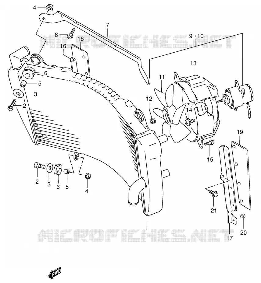 RADIATOR Suzuki MOTO 400 GSX-R 1991  GSX-R400RM(E30)