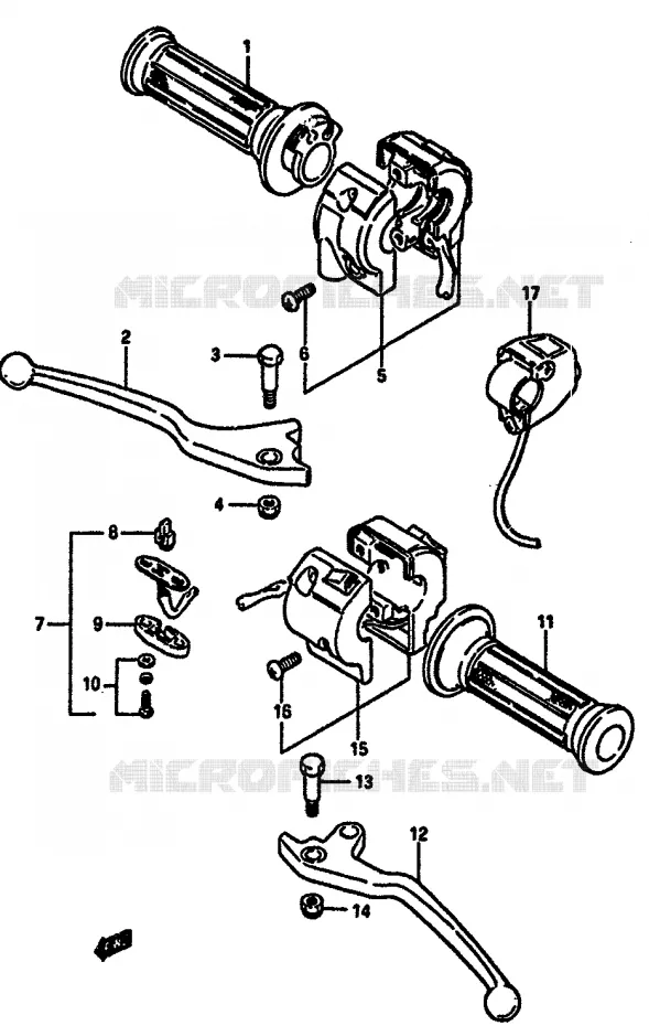 SCHAKELAARS (MODELE F) Suzuki MOTO 750 GSX-R 1986  GSX-750G(F/G/H) E34