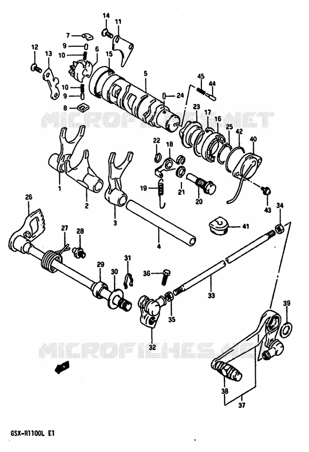 SCHAKELEN ASSY Suzuki MOTO 1100 GSX-R 1990  GSX-R1100L(K/L)