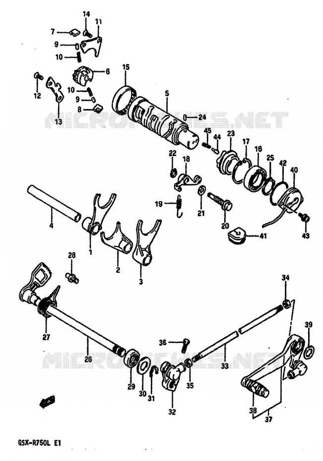 SCHAKELEN ASSY Suzuki MOTO 750 GSX-R 1989  GSX-R750K(K/L/M)