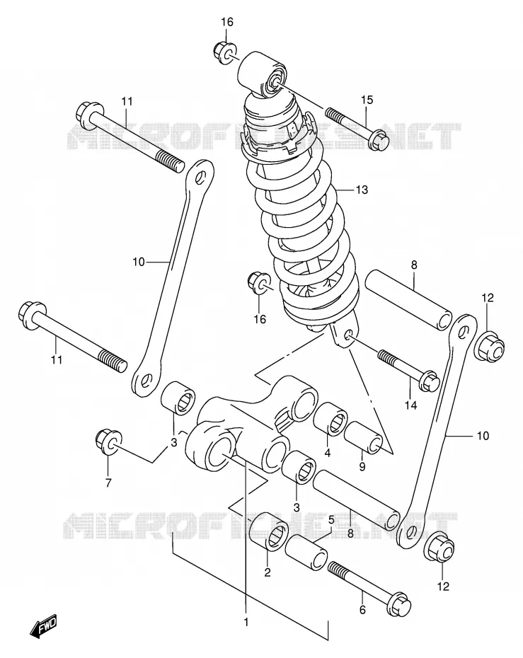 SCHOKBREKER AANEENSCHAKELING Suzuki MOTO 600 BANDIT 1996  GSF600UT(E2)