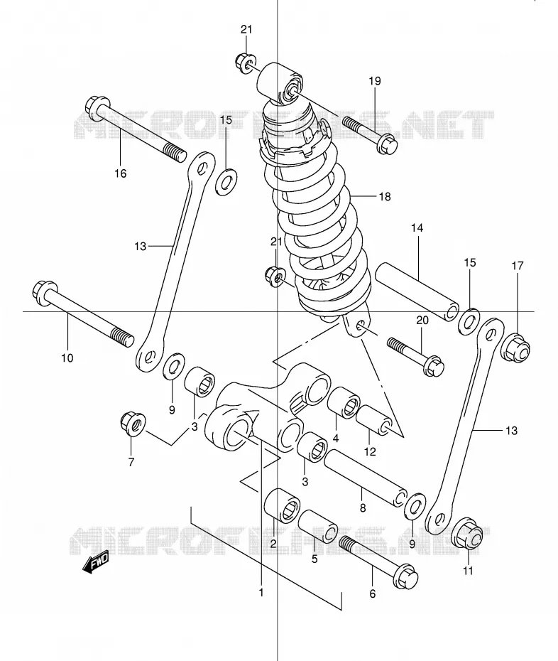 SCHOKBREKER AANEENSCHAKELING Suzuki MOTO 600 BANDIT 2001  GSF600SUK1(E2)