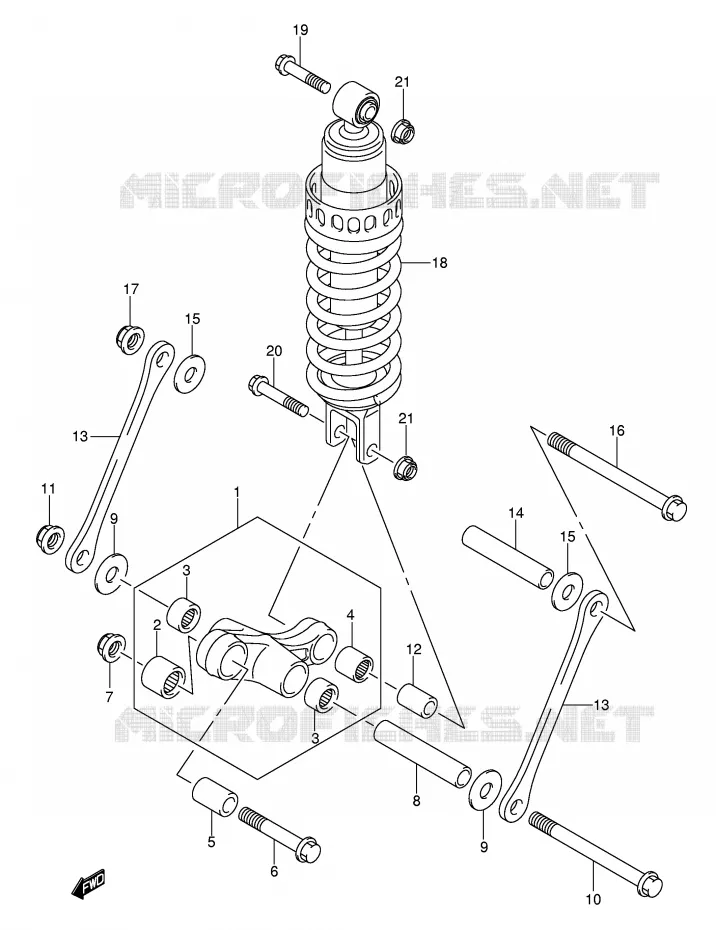 SCHOKBREKER AANEENSCHAKELING Suzuki MOTO 650 BANDIT 2006  GSF650UAK6(E2)