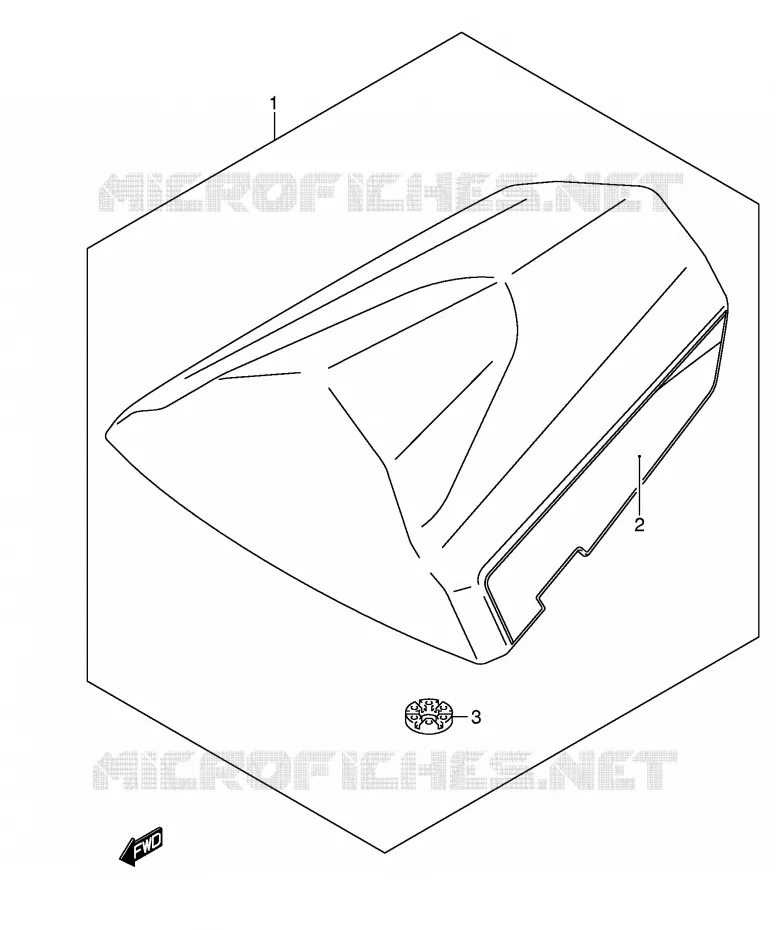 SEAT COWL (GSX-R750K5/U2K5) Suzuki MOTO 750 GSX-R 2004  GSX-R750U2K4(E2)