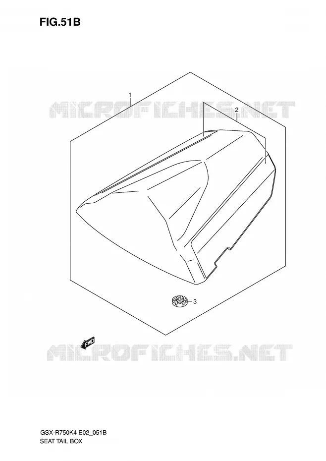 SEAT COWL (GSX-R750XK5/U2XK5) Suzuki MOTO 750 GSX-R 2005  GSX-R750XK5(E2)