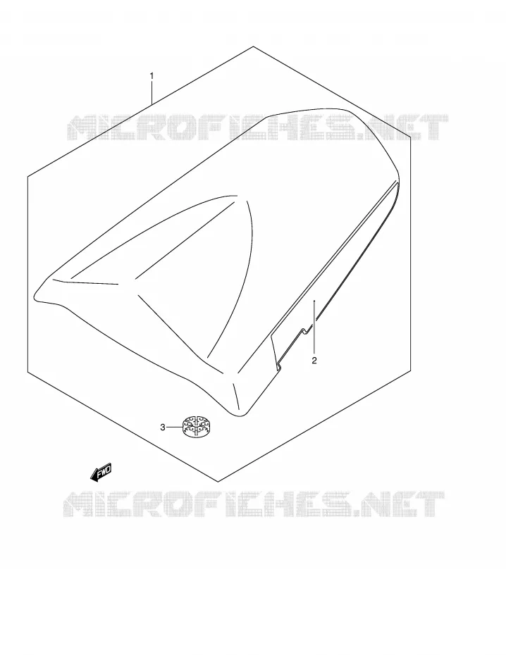 SEAT COWL (MODELE K3) Suzuki MOTO 1000 GSX-R 2004  GSX-R1000U2K4(E2)