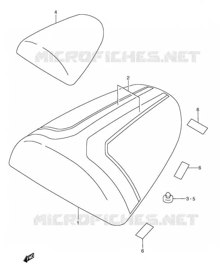 SEAT COWL (MODELE V) Suzuki MOTO 600 GSX-R 1997  GSX-R600V(E2)
