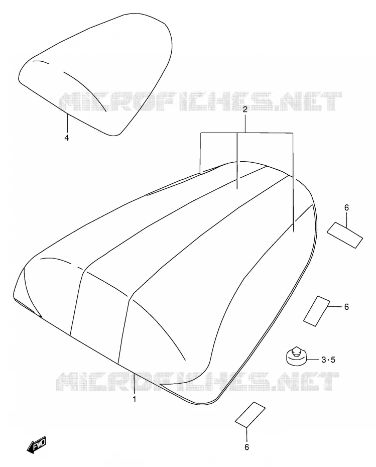 SEAT COWL (MODELE W) Suzuki MOTO 750 GSX-R 1999  GSX-R750X(E2)