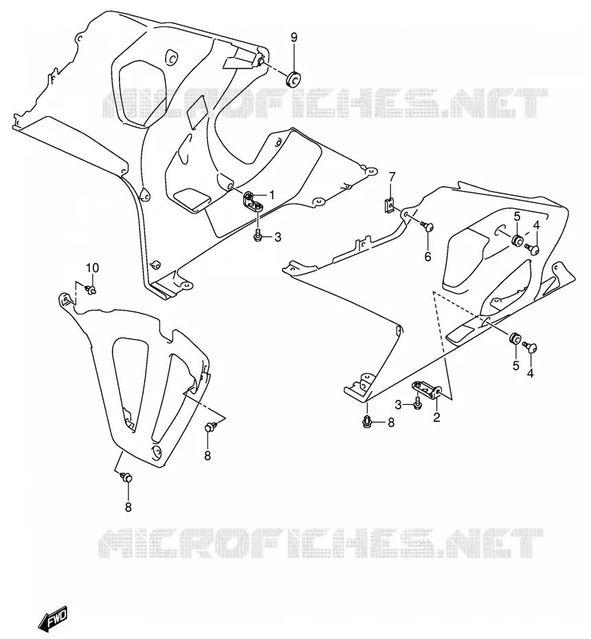 SIDE KUIP Suzuki MOTO 600 GSX-R 2004  GSX-R600K4(E2)