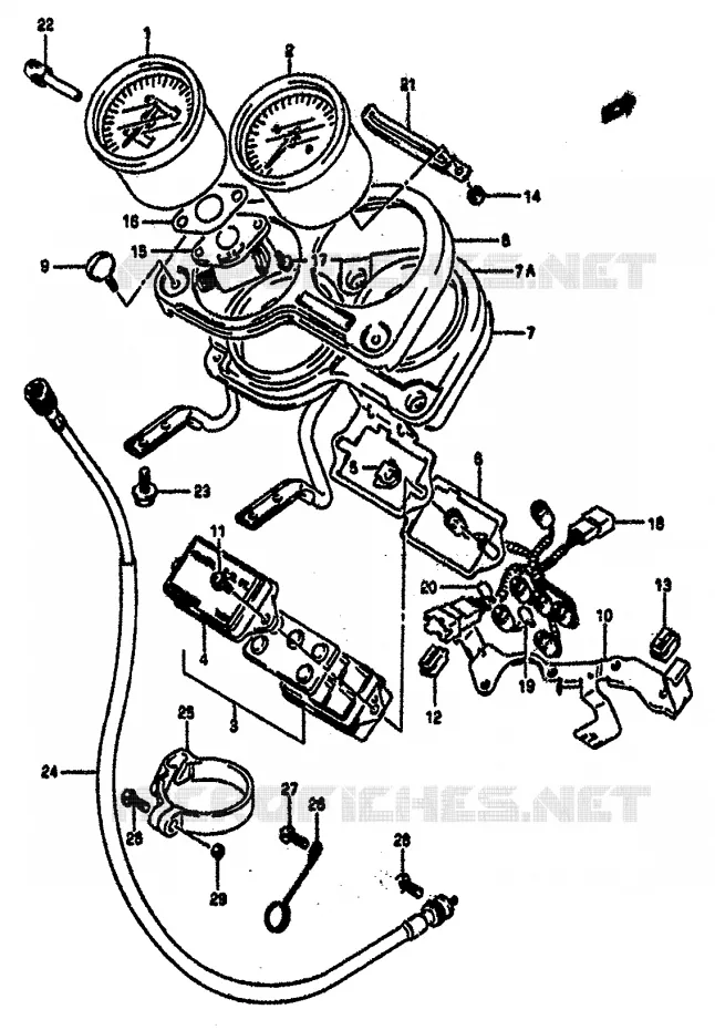 SNELHEIDSMETER Suzuki MOTO 1100 GSX-R 1991  GSX-R1100M(M/N)