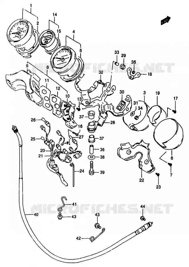 SNELHEIDSMETER Suzuki MOTO 1200 BANDIT 2000  GSF1200SY(T/V/W/X/Y)