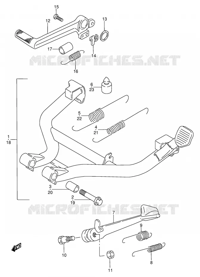 STAND (MODELE W/X) Suzuki MOTO 600 BANDIT 1995  GSF600US(E2)