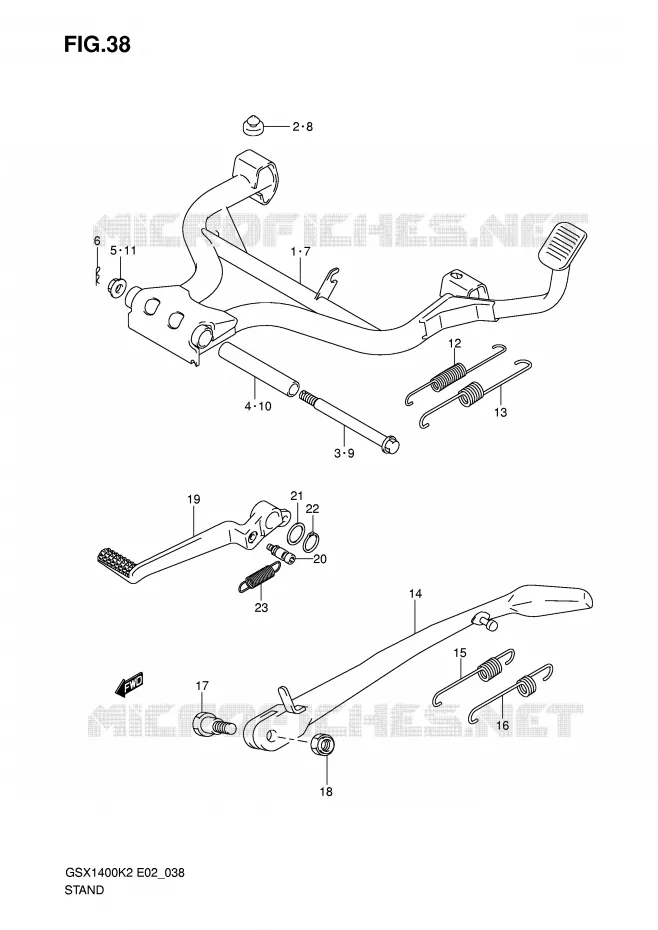 STAND Suzuki MOTO 1400 GSX 2005  GSX1400U1K5(E2)