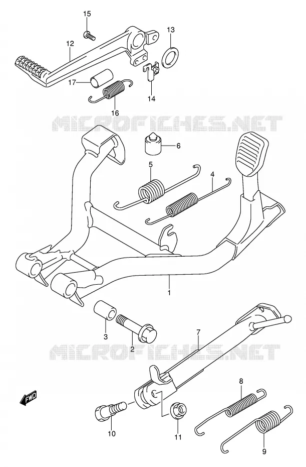STAND Suzuki MOTO 650 BANDIT 2005  GSF650UK5(E2)