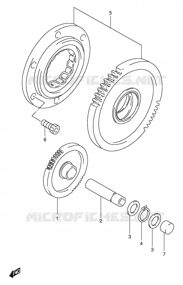 STARTMOTOR CLUTCH Suzuki MOTO 1100 GSX-R 1995  GSX-R1100WSKS(E2)