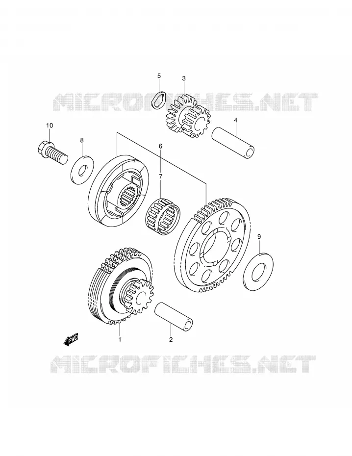 STARTMOTOR CLUTCH Suzuki MOTO 1300 HAYABUSA 2004  GSX1300RK4(E2)