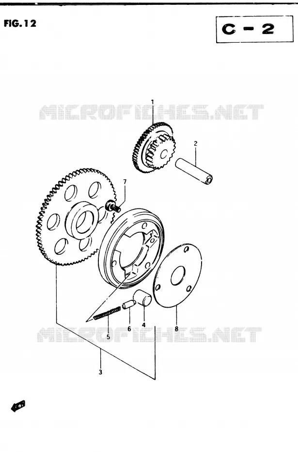 STARTMOTOR CLUTCH Suzuki MOTO 250 GSX 1982  GSX250ESZ(Z/D)