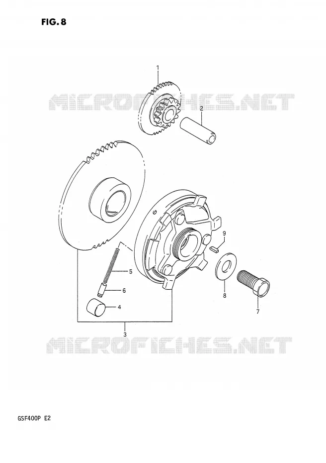STARTMOTOR CLUTCH Suzuki MOTO 400 BANDIT 1991  GSF400M(E2)