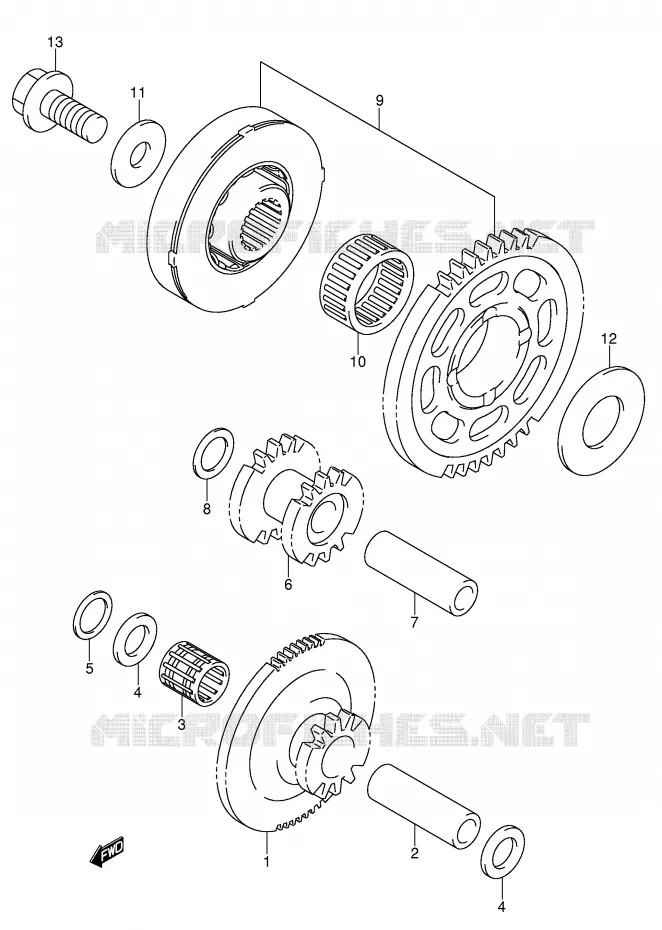 STARTMOTOR CLUTCH Suzuki MOTO 600 GSX-R 2003  GSX-R600K3(E2)