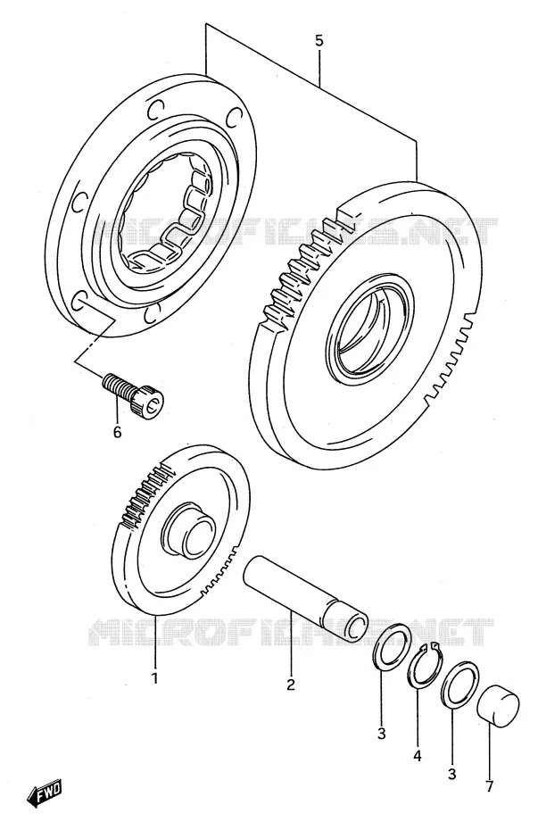 STARTMOTOR CLUTCH Suzuki MOTO 750 GSX-R 1992  GSX-R750WN(E28)
