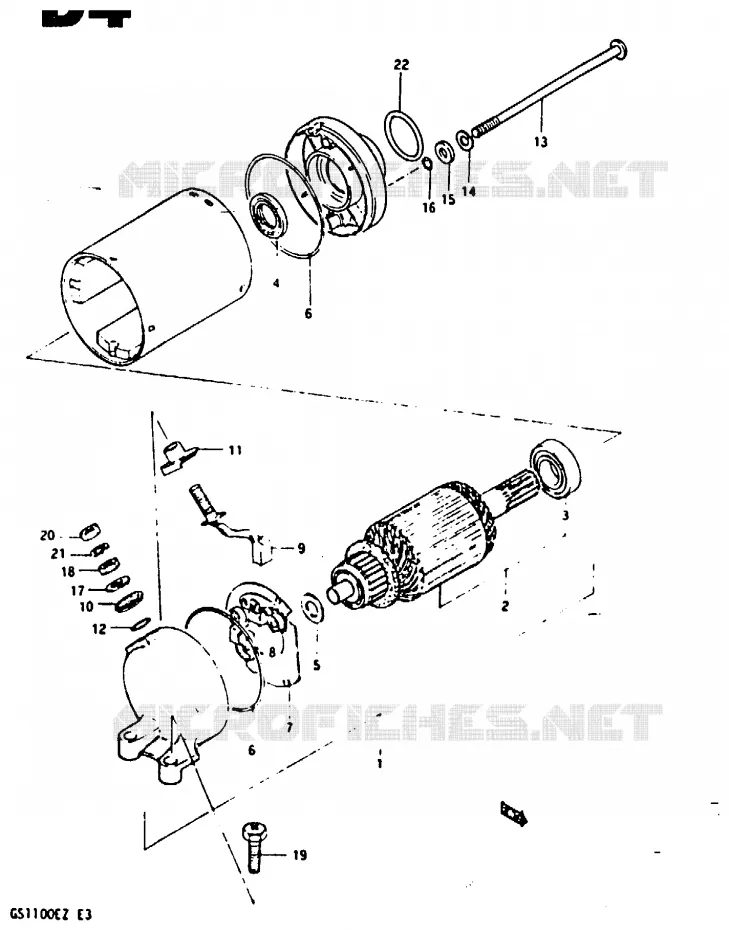 STARTMOTOR (GSX1100ESD) Suzuki MOTO 1100 GSX-E 1983  GSX1100ED(Z/D)