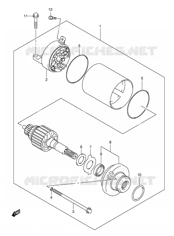 STARTMOTOR (MODELE Y) Suzuki MOTO 600 GSX-R 1999  GSX-R600X(E2)