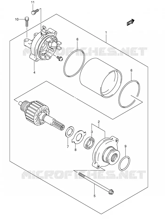 STARTMOTOR Suzuki MOTO 1000 GSX-R 2004  GSX-R1000K4(E2)