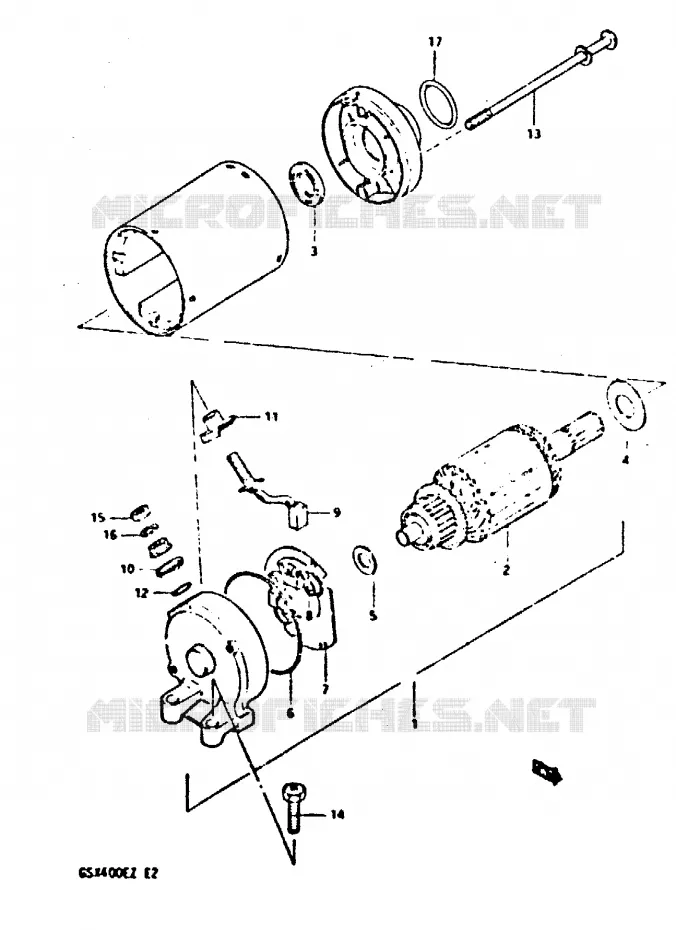 STARTMOTOR Suzuki MOTO 400 GSX 1982  GSX400SZ