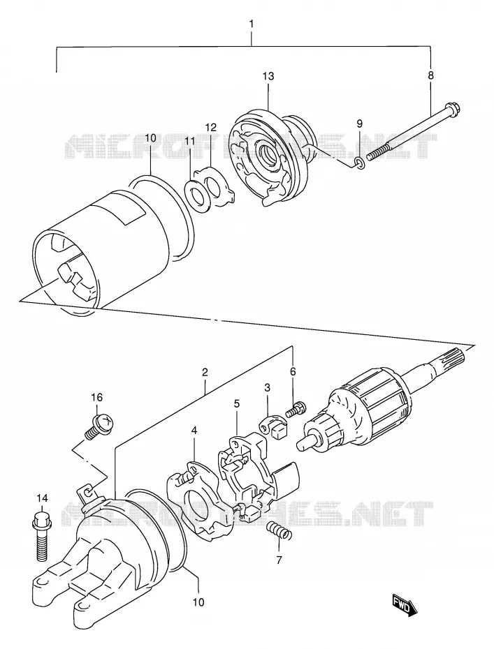 STARTMOTOR Suzuki MOTO 400 GSX 1997  GSX400V(E30)