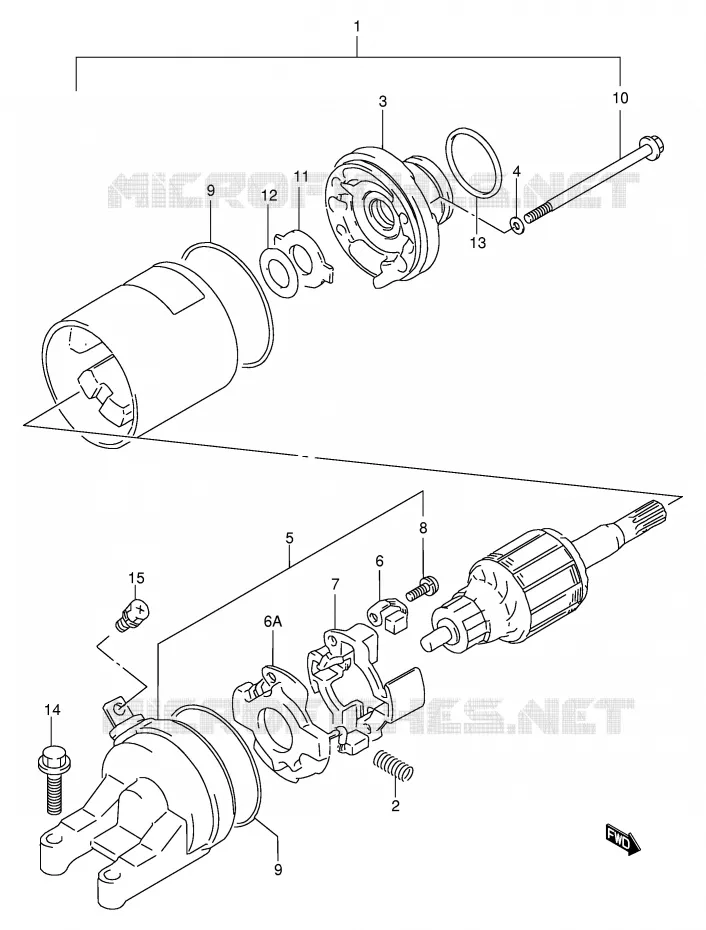 STARTMOTOR Suzuki MOTO 600 BANDIT 1998  GSF600SW(E2)