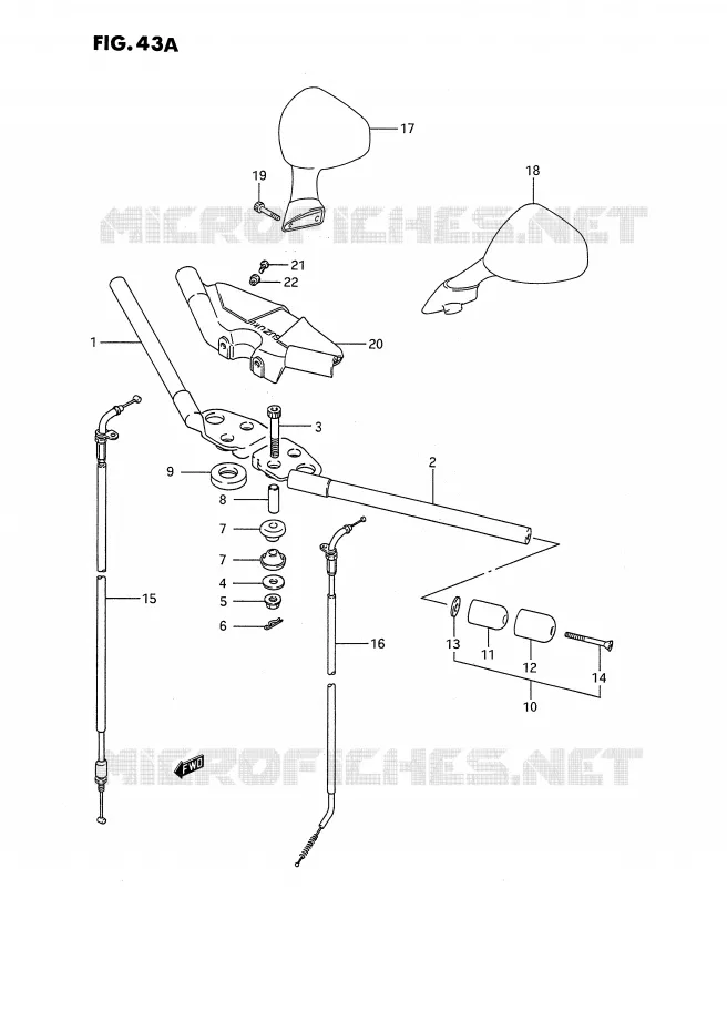 STUUR (MODELE L/M/N/P/R) Suzuki MOTO 1100 GSX-F 1989  GSX1100FK(E2)