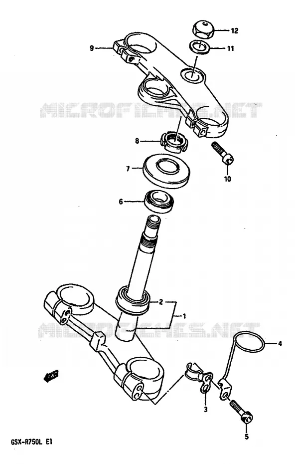 STUURKOLOM (MODELE L) Suzuki MOTO 750 GSX-R 1989  GSX-R750K(K/L/M)