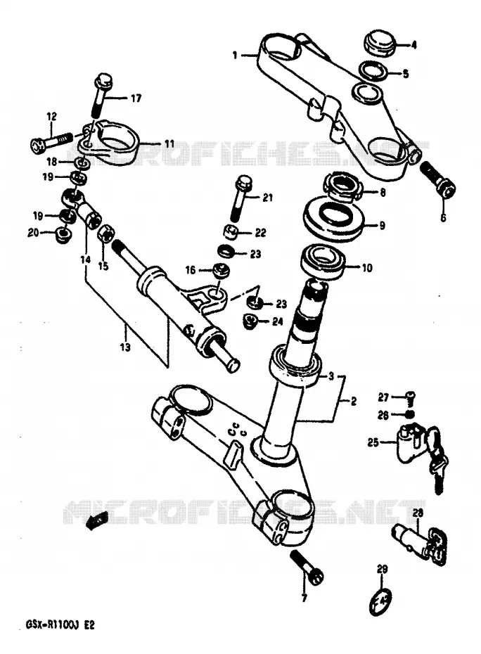 STUURKOLOM Suzuki MOTO 1100 GSX-R 1988  GSX-R1100J(G/H/J)