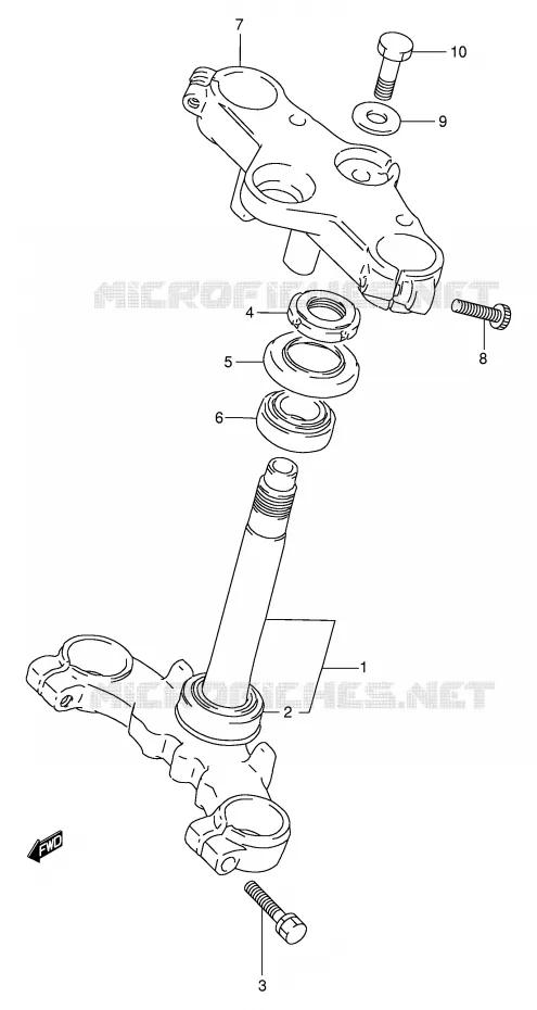 STUURKOLOM Suzuki MOTO 250 GSX 1991  GSX250FM(E24)