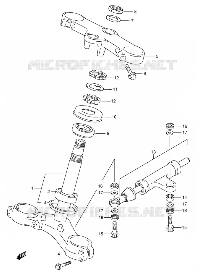 STUURKOLOM Suzuki MOTO 750 GSX-R 1999  GSX-R750X(E2)