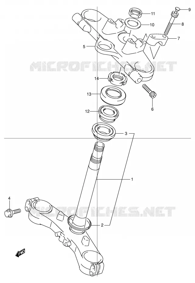 STUURPEN (VOIR NOTE) Suzuki MOTO 600 BANDIT 2002  GSF600K2(E2)