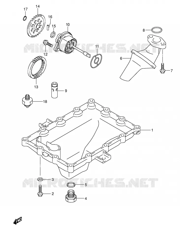 SUMP - OLIEPOMP  Suzuki MOTO 1000 GSX-R 2004  GSX-R1000U2K4(E2)