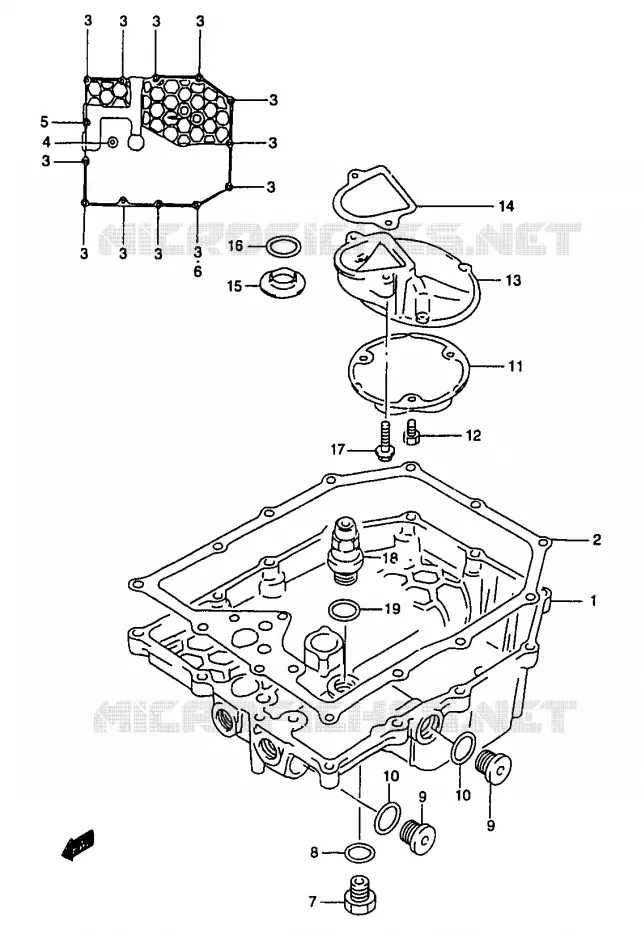 SUMP Suzuki MOTO 1200 BANDIT 1998  GSF1200W(T/V/W/X/Y)