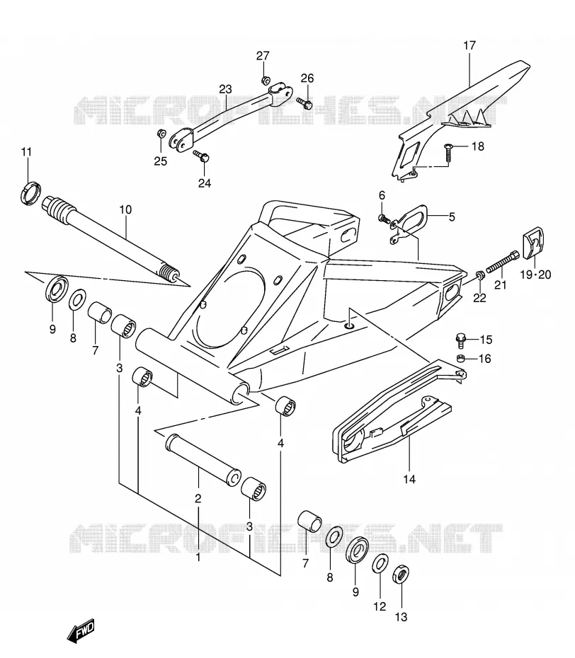 SWINGARM (MODELE K3) Suzuki MOTO 1300 HAYABUSA 2000  GSX1300RY(E2)